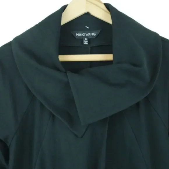 Ming Wang Small Jacket Black Cocoon Lagenlook Artsy Minimal Lagom Modern - Picture 3 of 11